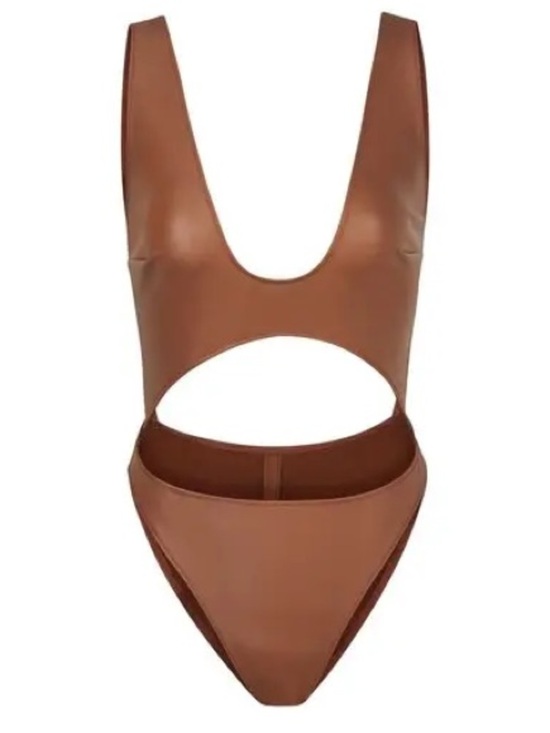 SKIMS Other - Skims Wet Jersey Cutout One Piece Swimsuit Bodysuit Copper 2XL NWT